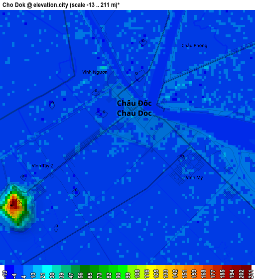 Cho Dok elevation map