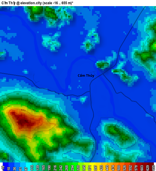 Cẩm Thủy elevation map