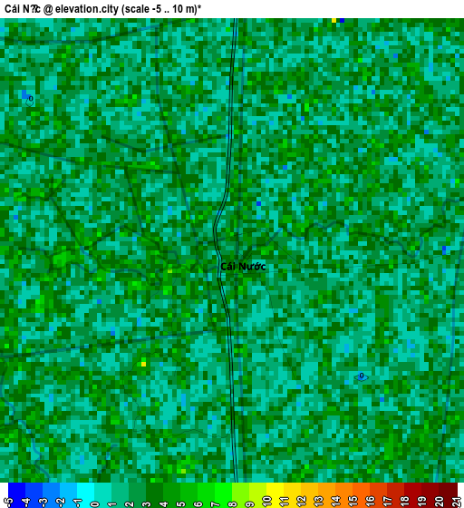 Cái Nước elevation map