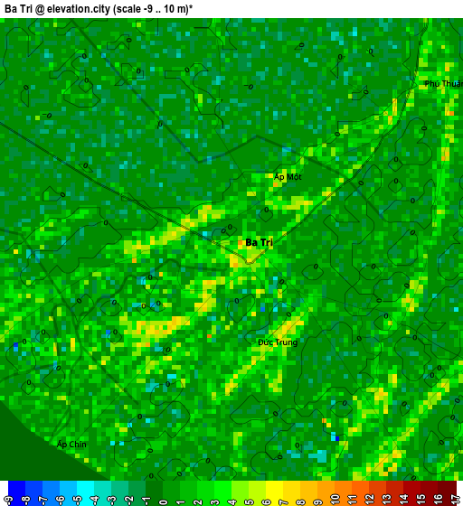 Ba Tri elevation map