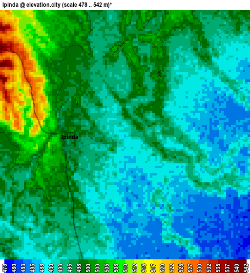 Ipinda elevation map