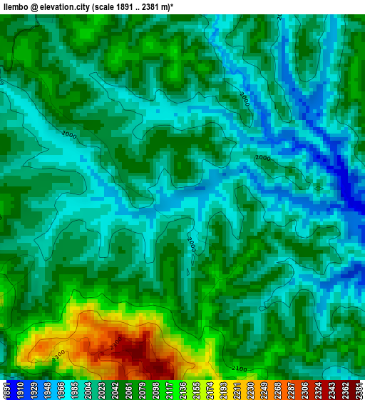 Ilembo elevation map