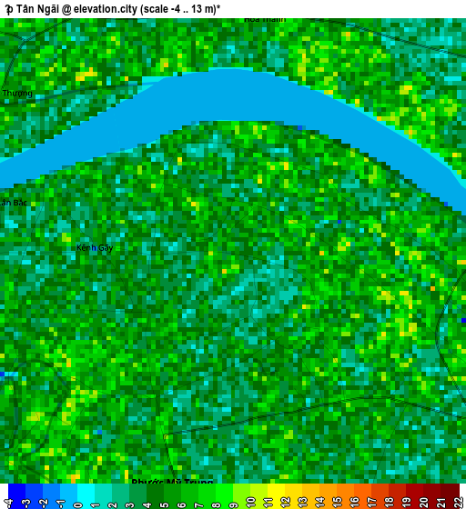 Ấp Tân Ngãi elevation map