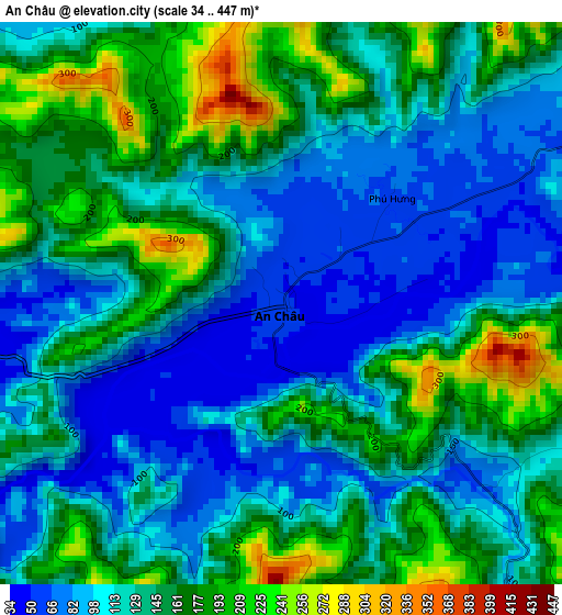 An Châu elevation map