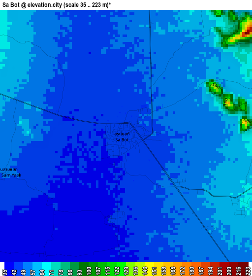 Sa Bot elevation map