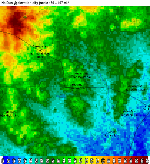 Na Dun elevation map