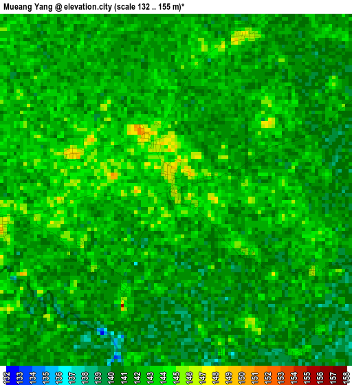 Mueang Yang elevation map