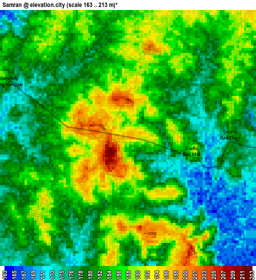 Samran elevation map