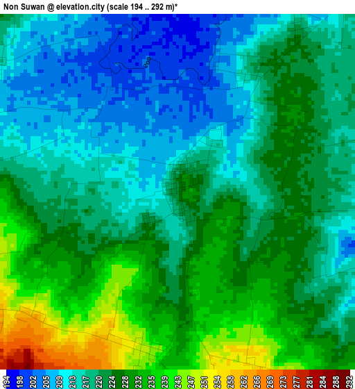 Non Suwan elevation map