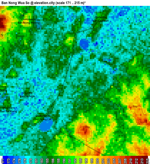 Ban Nong Wua So elevation map