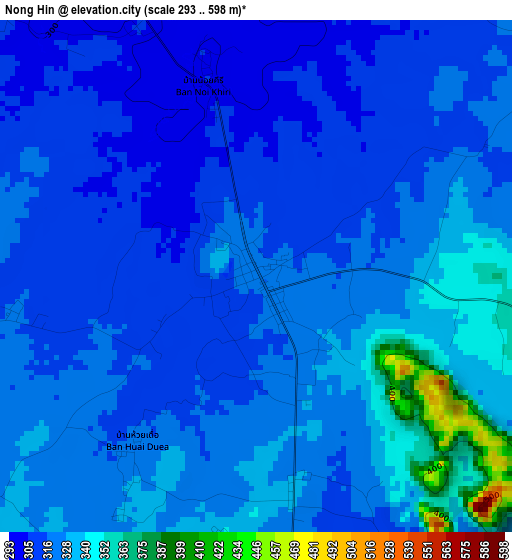 Nong Hin elevation map
