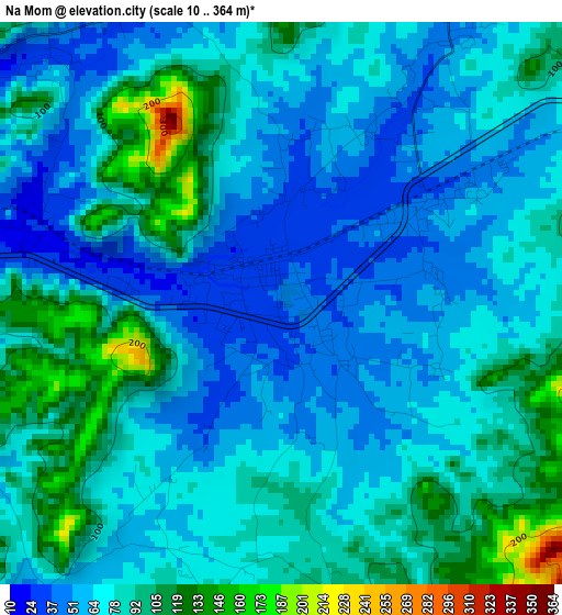 Na Mom elevation map