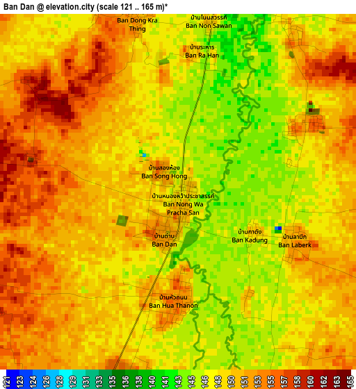 Ban Dan elevation map