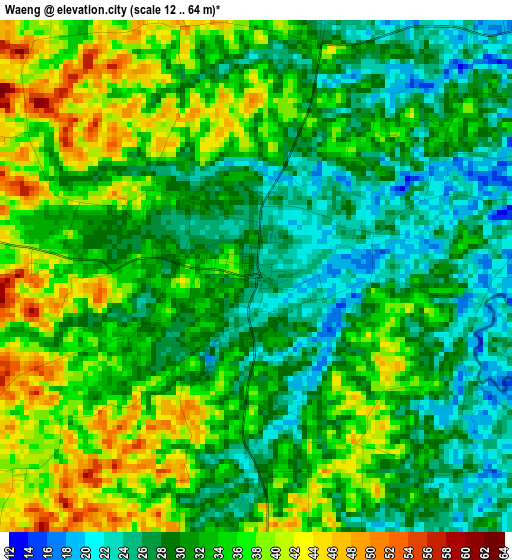 Waeng elevation map