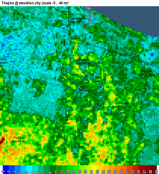 Thepha elevation map