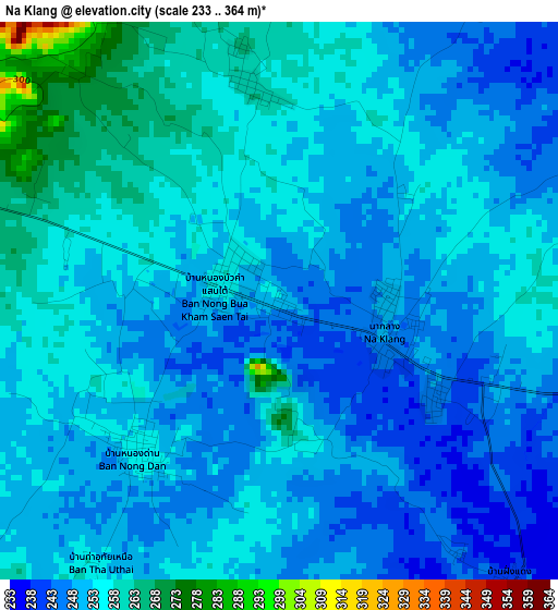 Na Klang elevation map