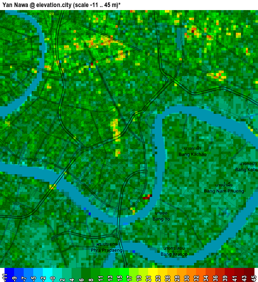 Yan Nawa elevation map