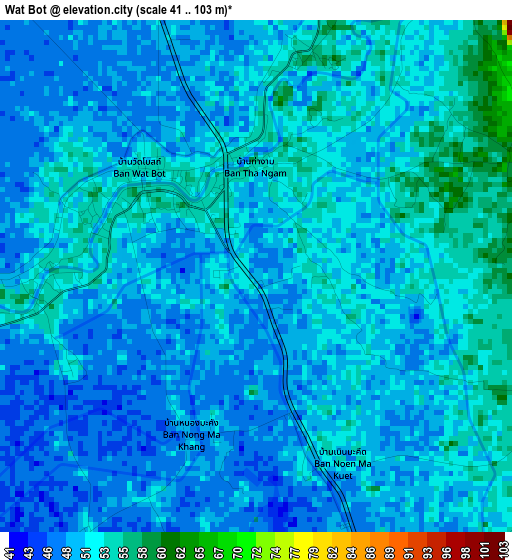 Wat Bot elevation map