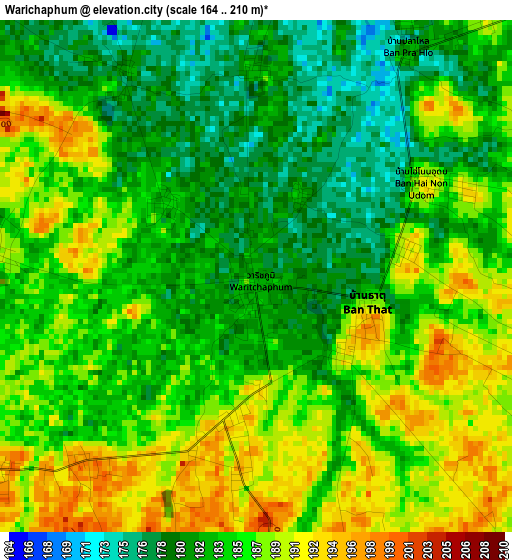Warichaphum elevation map