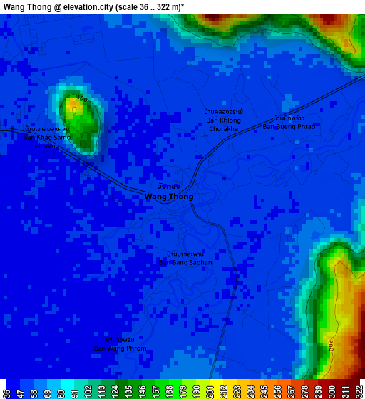 Wang Thong elevation map