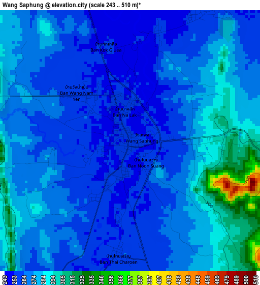 Wang Saphung elevation map