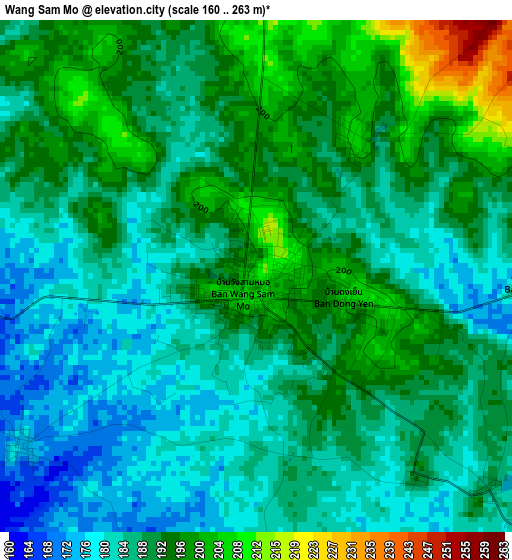 Wang Sam Mo elevation map