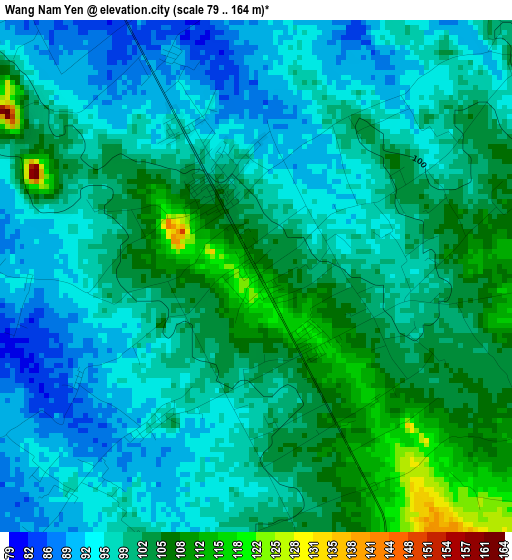 Wang Nam Yen elevation map