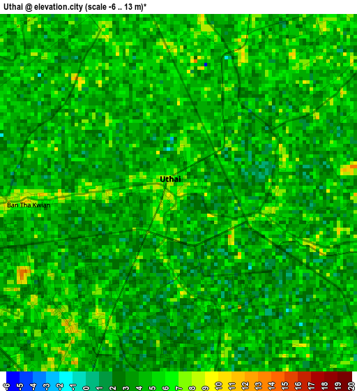 Uthai elevation map