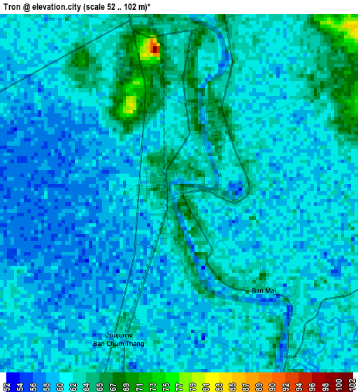 Tron elevation map