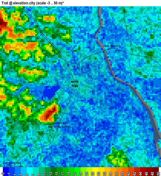 Trat elevation map