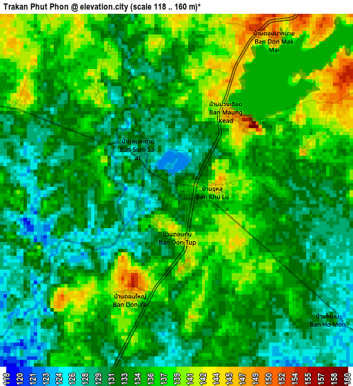 Trakan Phut Phon elevation map