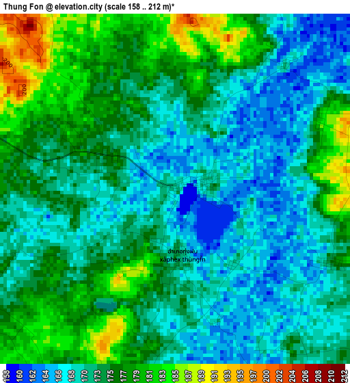 Thung Fon elevation map