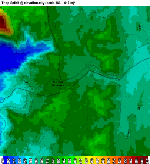 Thep Sathit elevation map