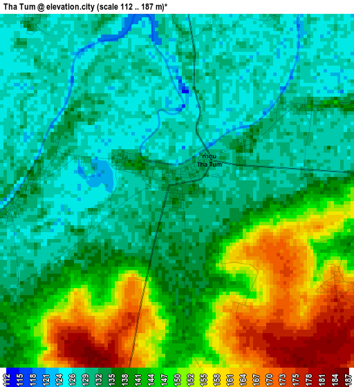 Tha Tum elevation map