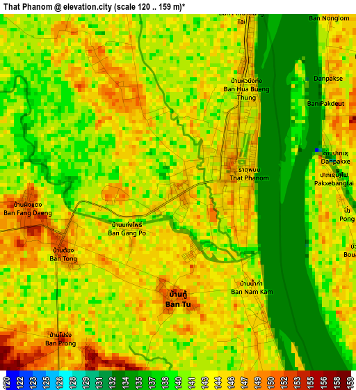 That Phanom elevation map