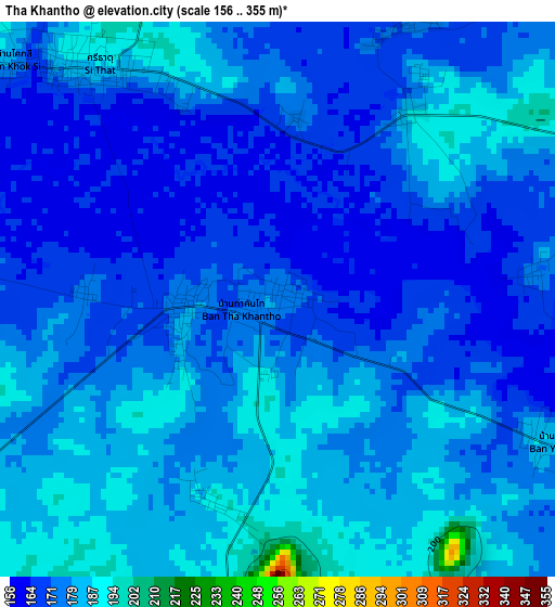 Tha Khantho elevation map