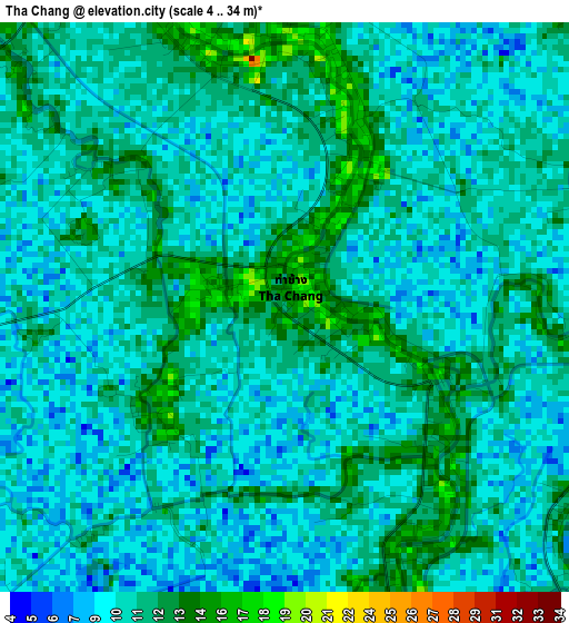 Tha Chang elevation map