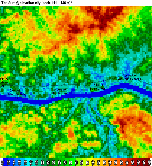 Tan Sum elevation map