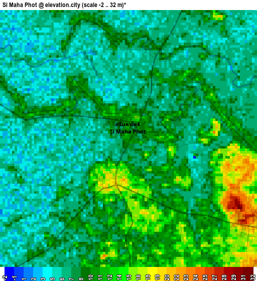 Si Maha Phot elevation map