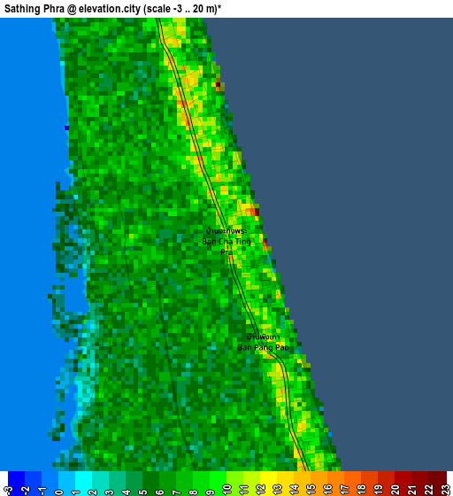 Sathing Phra elevation map