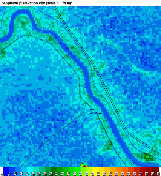 Sapphaya elevation map