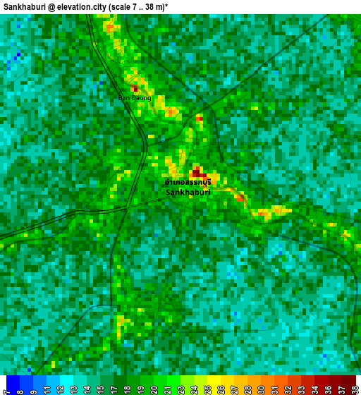 Sankhaburi elevation map