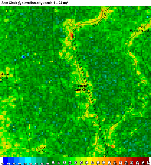 Sam Chuk elevation map