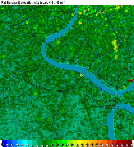 Rat Burana elevation map