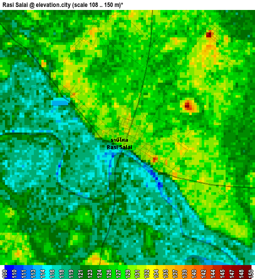 Rasi Salai elevation map