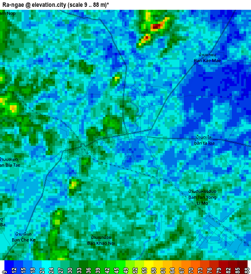 Ra-ngae elevation map