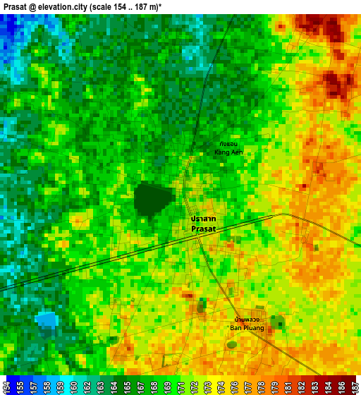 Prasat elevation map