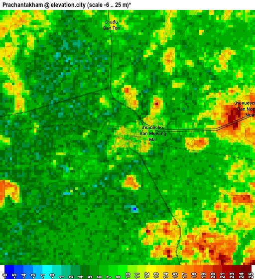 Prachantakham elevation map