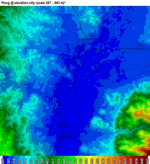 Pong elevation map