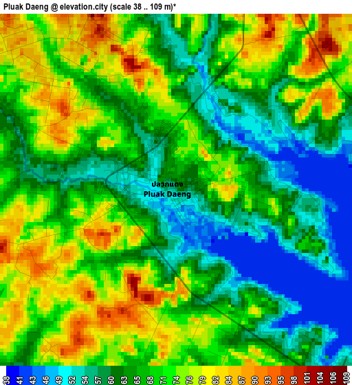 Pluak Daeng elevation map